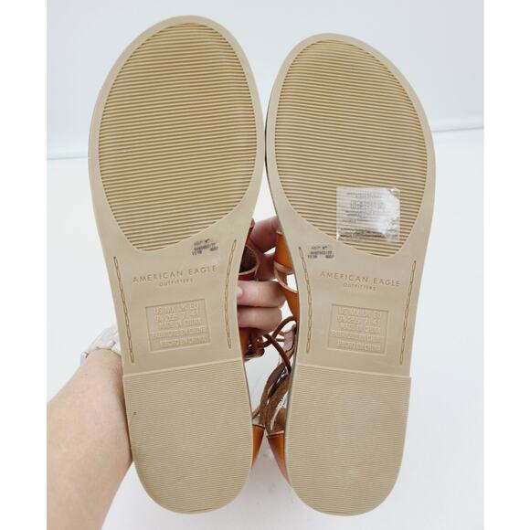 American Eagle Outfitters Back Zip Gladiator Sandal  Tan, Women's Size 9.5  NWT - Picture 6 of 6
